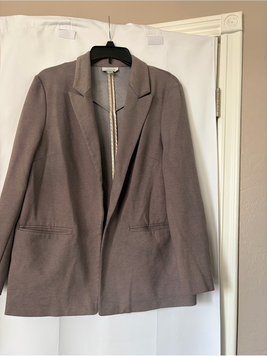 Topshop Jackets & Blazers - Topshop taupe knitted blazer size 12